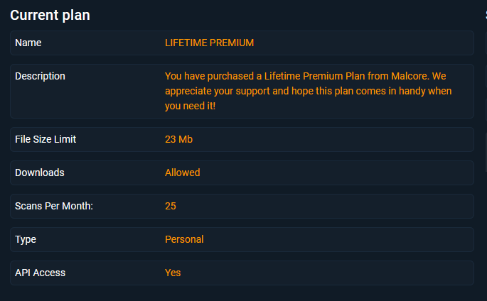 Lifetime Premium Plan